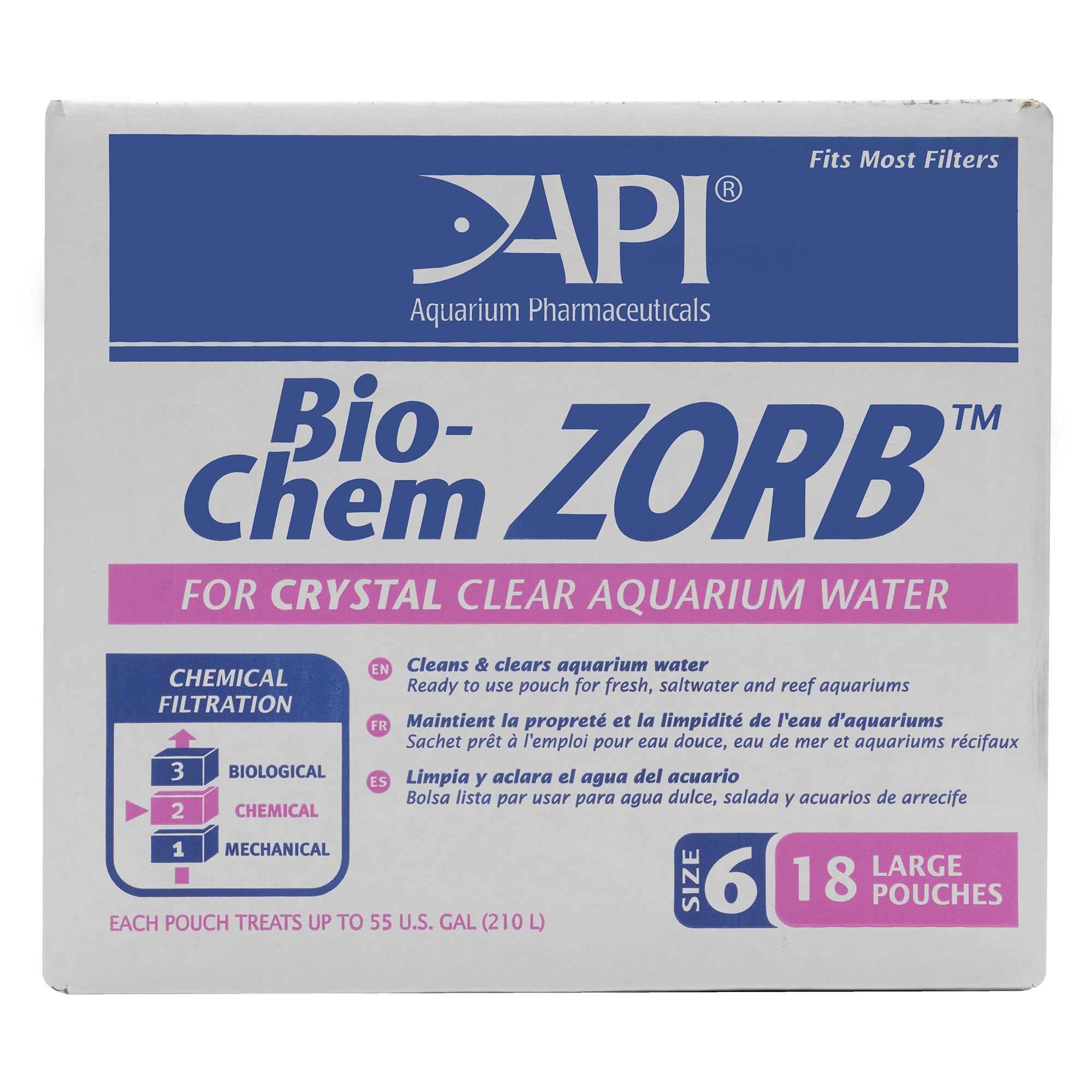 API CRYSTAL BIO-CHEM ZORB SIZE 4 Aquarium Filtration Media Cartridges NEXX filters 4-Count Box 